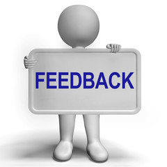 Feedback Sign Shows Opinion Evaluation And Surveys