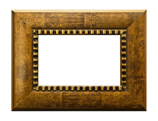 Wood picture frame on blank