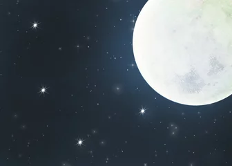 Crédence de cuisine en verre imprimé Ciel clair de lune