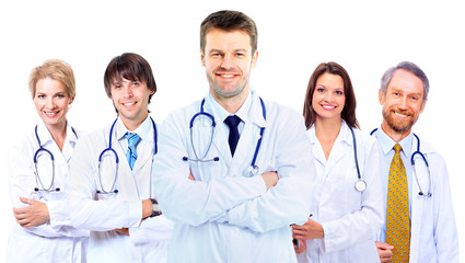 Fototapeta premium Smiling medical doctors with stethoscopes