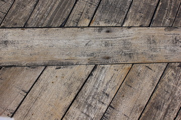 Aged wooden floor made of old planks