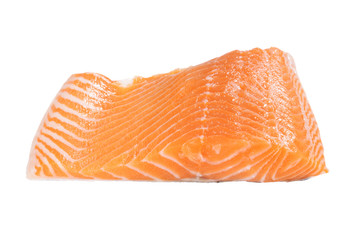 isolated salmon fillet