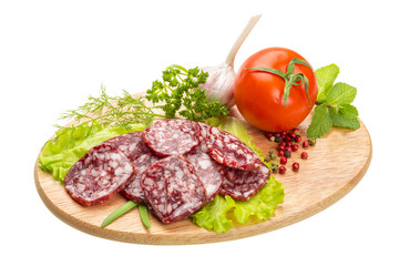 Fresh ripe salami