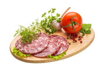 Fresh ripe salami