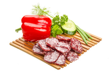 Fresh ripe salami