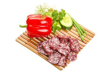 Fresh ripe salami