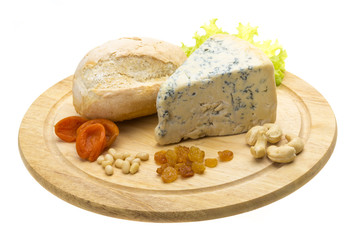 Slice of blue cheese
