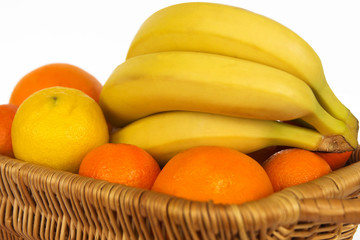 Ripe fresh fruits  in the basket.