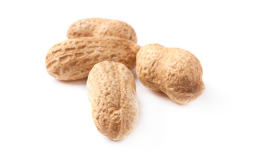Peanuts isolated on white background