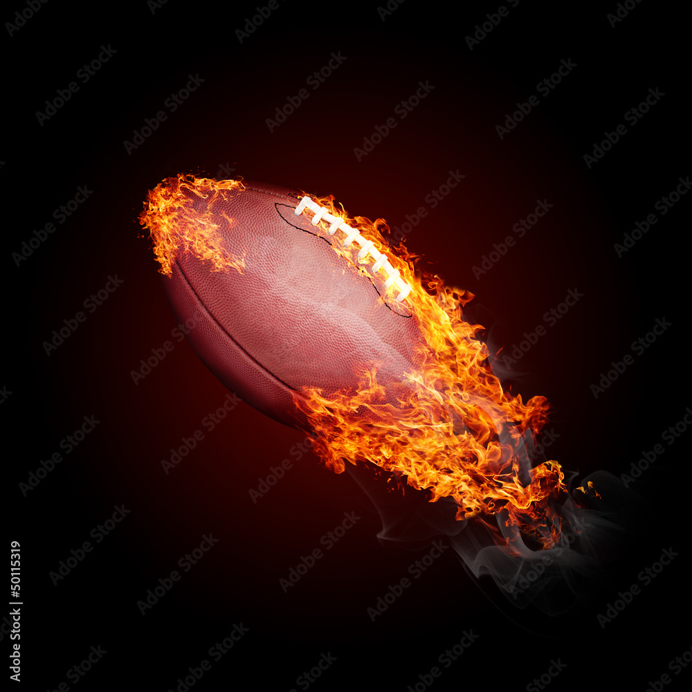 Poster burning objects and objects on fire background