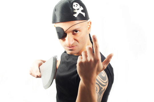 man in a pirate costume