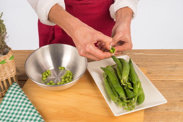 Cooking peas