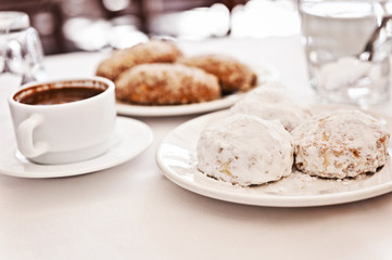 yummy morning tea a the greek club with coffee