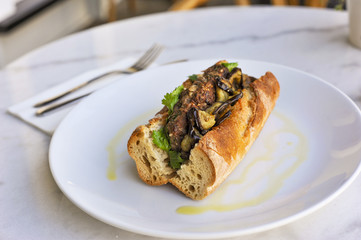 gourmet lamb sandwich