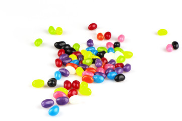 scattered  jelly beans