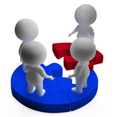 Friend Joining Group Showing Union And Togetherness