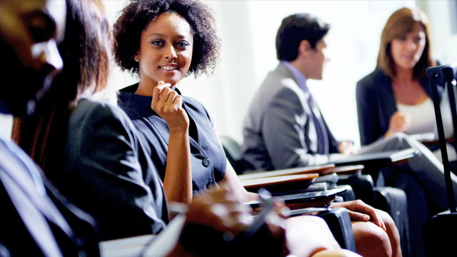 Multi Ethnic business executives meeting