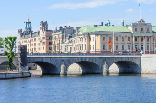 bridge in downtown Stockholm