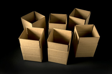Empty cardboard boxes