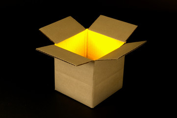 Thinking creatively outside the box showing box