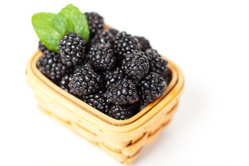 Blackberries in basket