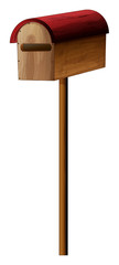 A mailbox made of wood
