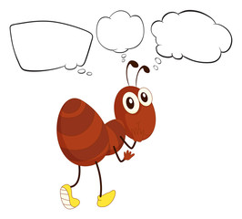 A brown ant with empty thoughts