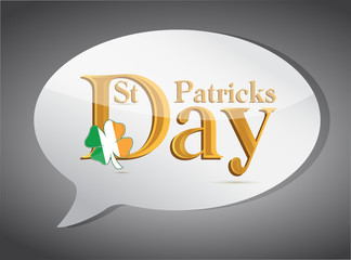 saint patricks speech bubble