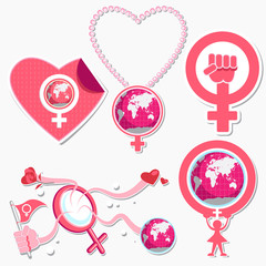 International Woman Day Symbol and Icon