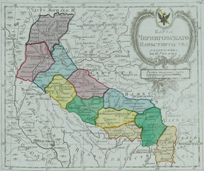 Fototapeta na wymiar Russia old map