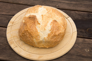 Bread on wood 