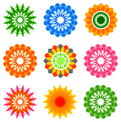 set of ornamental design elements, icons