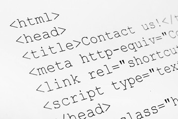 Printed internet html code