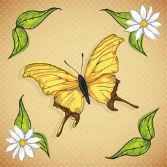 Papier Peint photo Lavable Papillon Icônes de papillon