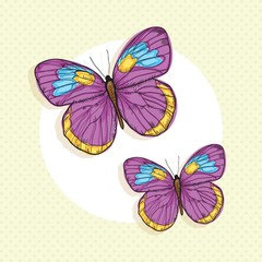 Fototapeta na wymiar Ikony Butterfly