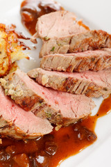 meat with vegetable pancakes