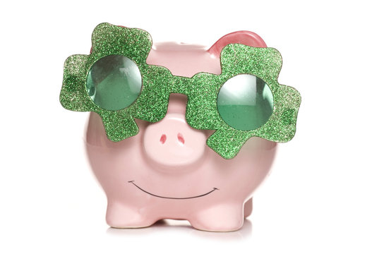 piggy bank lucky irish savings