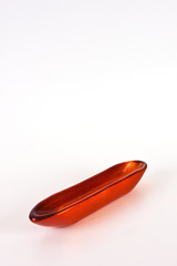 ORANGE GLASSY BOAT ISOLATED