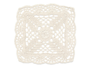 Crochet Doily - White - obrazy, fototapety, plakaty