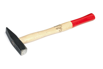 Wooden hammer with metal head