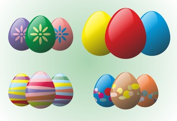 Fototapeta na wymiar Easter eggs set