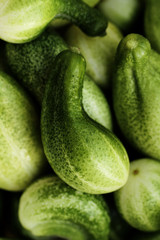 Green cucumbers, background
