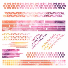 Grunge banners. Abstract colorful watercolor background
