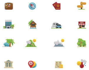 Vector travel icon set