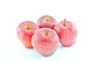 Red apples were isolated on white background