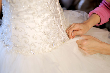 Obraz na płótnie Canvas Suknia ślubna sznurowanie