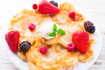 Pancake. Crepes With Berries