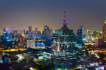 Fototapeta premium Modern Urban City Skyline, Bangkok, Thailand