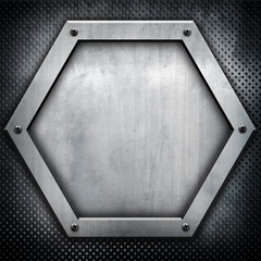 plaque de métal hexagonale