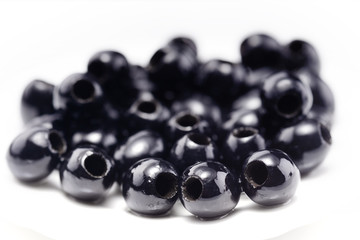 Black olives in olive oil